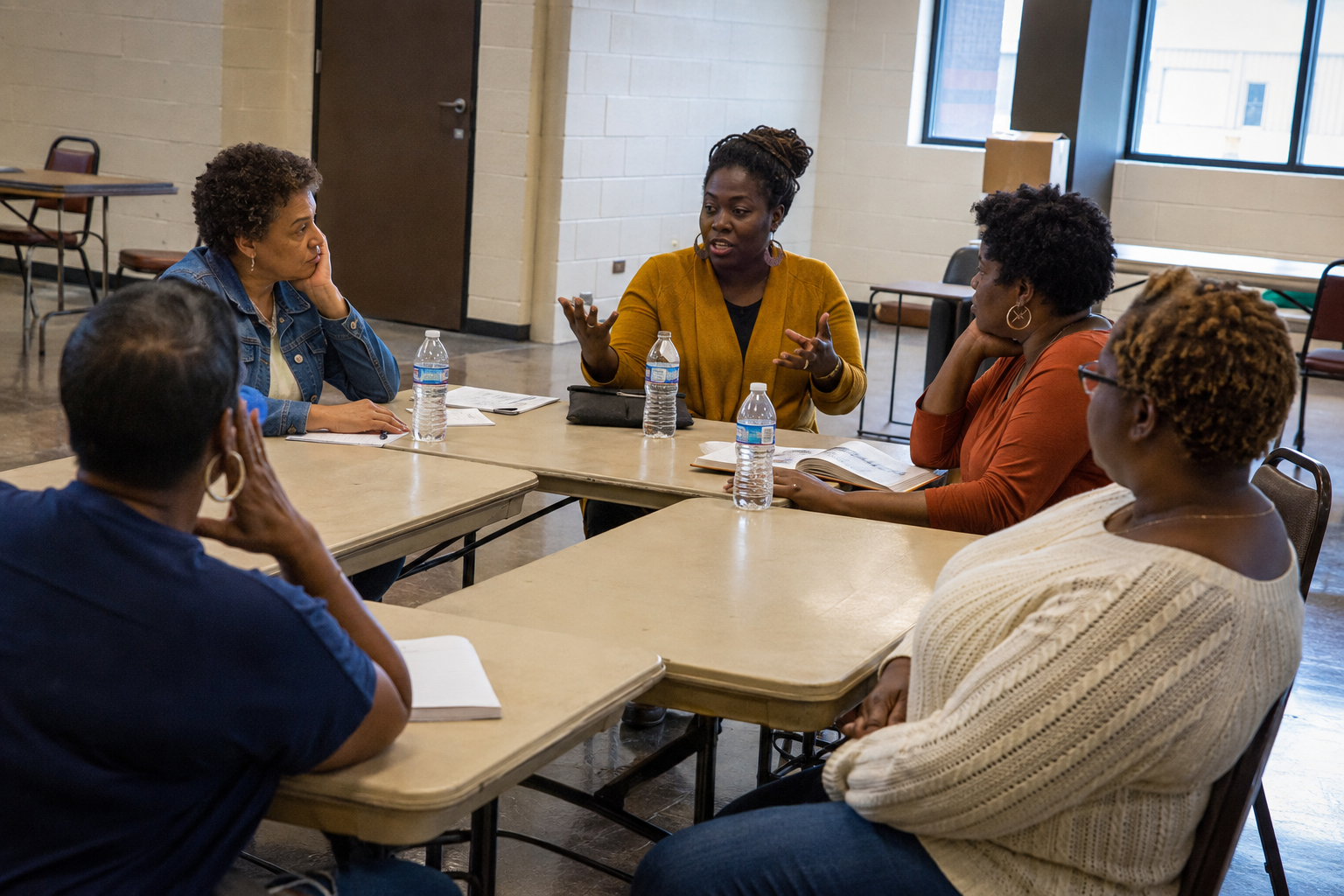 Editorial representation of women, youth, and families learning and growing